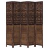 vidaXL Paraván 5dílný tmavě hnědý masivní dřevo pavlovnie