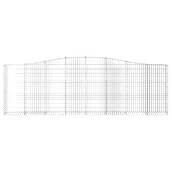 vidaXL Klenut&eacute; gabionov&eacute; ko&scaron;e 20ks 400x30x120/140cm pozinkovan&eacute; železo