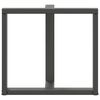 vidaXL Nohy k j&iacute;deln&iacute;mu stolu ve tvaru T, 2 ks, antracitov&eacute;, 70 x 35 x (72-73) cm, ocel