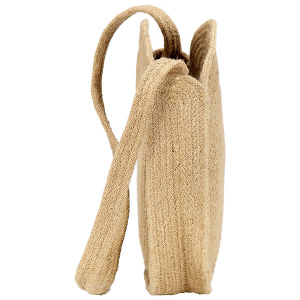 vidaXL Kulat&aacute; ta&scaron;ka přes rameno př&iacute;rodn&iacute; ručně vyroben&aacute; juta