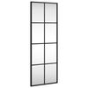 vidaXL N&aacute;stěnn&eacute; zrcadlo čern&eacute; 30 x 80 cm obd&eacute;ln&iacute;k železo