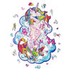 UNIDRAGON 195dílné dřevěné puzzle Inspiring Unicorn střední 26 x 32 cm