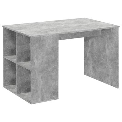 FMD Psací stůl s bočními policemi 117 x 73 x 75 cm betonově šedý