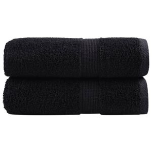 vidaXL Pr&eacute;miov&eacute; myc&iacute; utěrky SOLUND 2 ks čern&eacute; 30x30 cm 600 g/m&sup2;