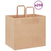 vidaXL Pap&iacute;rov&eacute; ta&scaron;ky 250 ks s uchy hněd&eacute; 32x22x28 cm