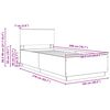 vidaXL R&aacute;m postele s čelo B&iacute;l&aacute; 100 x 200 cm kompozitn&iacute; dřevo