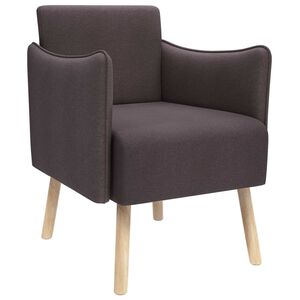 vidaXL Akcentn&iacute; židle Tmavě hněd&aacute; Textil