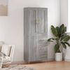 vidaXL Skř&iacute;ň highboard &scaron;ed&aacute; sonoma 69,5 x 34 x 180 cm kompozitn&iacute; dřevo
