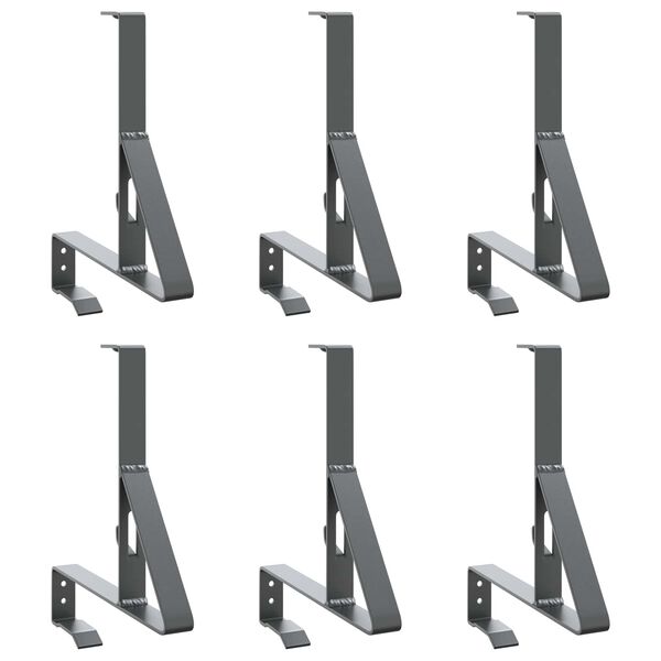 vidaXL Podpora na sn&iacute;h 6 pcs Antracit 29,5 x 3 x 34,5 cm Ocel