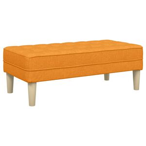 vidaXL lavice s pol&scaron;t&aacute;řem Tmavě žlut&aacute; 113 x 57 x 39 cm textil