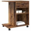 vidaXL Stojan na tisk&aacute;rnu se z&aacute;suvkou Star&eacute; dřevo 60 x 40 x 68,5 cm