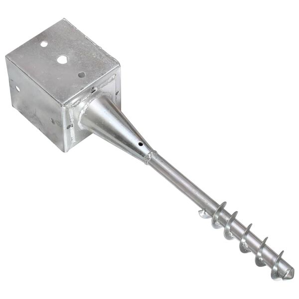 vidaXL Kotv&iacute;c&iacute; hroty 6 ks stř&iacute;brn&eacute; 12 x 12 x 56 cm pozinkovan&aacute; ocel