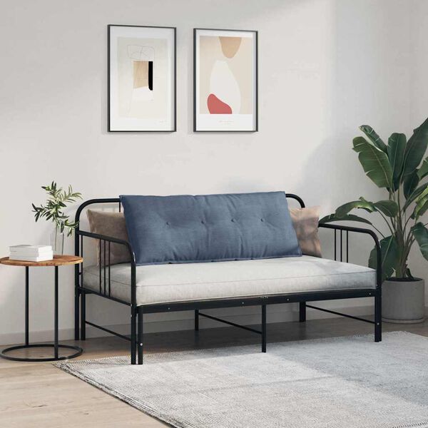 vidaXL Pol&scaron;t&aacute;ř na z&aacute;da Modr&aacute; 120 x 50 cm Žebrovan&aacute; l&aacute;tka