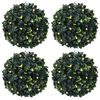 vidaXL Uměl&eacute; buxus koule s LED světly 4 ks zelen&eacute; 12 cm