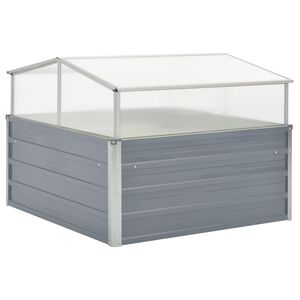 vidaXL Sklen&iacute;k 100x100x85 cm pozinkovan&aacute; ocel &scaron;ed&aacute;