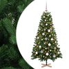 vidaXL Uměl&yacute; v&aacute;nočn&iacute; stromek s v&aacute;nočn&iacute;mi koulemi 120 cm 150 LED