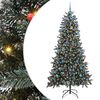 vidaXL Uměl&yacute; v&aacute;nočn&iacute; stromeček Zelen&aacute; 210 cm PVC, plast a ocel