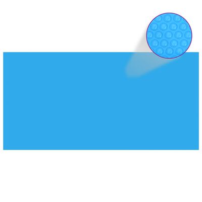 Obdélníkový kryt na bazén 732 x 366 cm modrá PE
