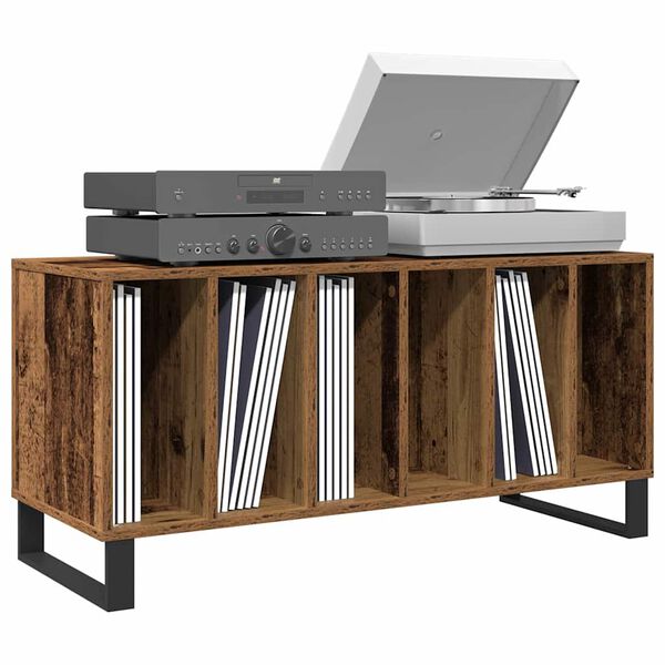 vidaXL Skř&iacute;ň na gramofonov&eacute; desky Star&eacute; dřevo 100 x 38 x 48 cm