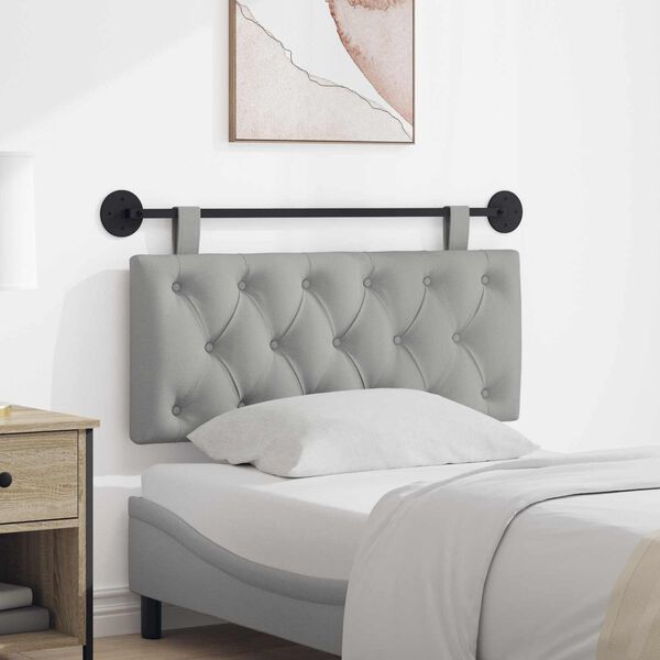 vidaXL Z&aacute;věsn&aacute; čeln&iacute; deska Oblačno &scaron;ed&aacute; 110 x 55 x 7 cm textil