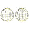 vidaXL Koule s 320 LED diodami 2 pcs Teplá bílá 50 cm kov