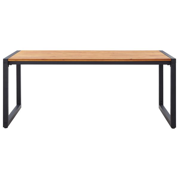 vidaXL 5d&iacute;ln&yacute; zahradn&iacute; j&iacute;deln&iacute; set masivn&iacute; ak&aacute;ciov&eacute; dřevo a PVC ratan