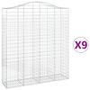 vidaXL Klenut&eacute; gabionov&eacute; ko&scaron;e 9 ks 200x50x220/240cm pozinkovan&eacute; železo