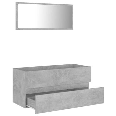 vidaXL 2dílný set koupelnového nábytku betonově šedý dřevotříska