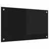 vidaXL Kuchyňská zástěna Černá 70 x 40 cm tvrzené sklo