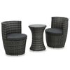 vidaXL 3d&iacute;ln&yacute; bistro set s podu&scaron;kami polyratan &scaron;ed&yacute;