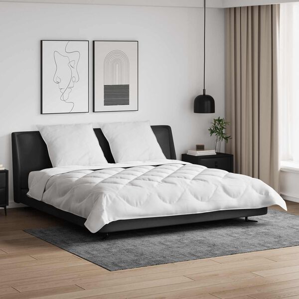 vidaXL Duvet s polštáři s polštářem 3 pcs Bílá Mikrovlákno