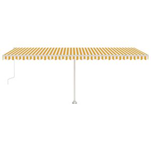 vidaXL Elektrick&aacute; mark&yacute;za 6 x 3 m žlut&eacute; a b&iacute;l&eacute; pruhy 100% polyester