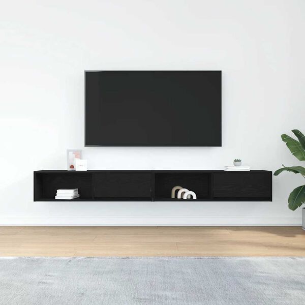 vidaXL TV skř&iacute;ňky 2 ks Dub čern&yacute; 100x31x25,5 cm Dřevěn&eacute; konstrukce