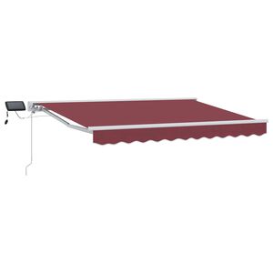 vidaXL Manu&aacute;ln&iacute; r&aacute;m mark&yacute;zy s LED Burgundsk&aacute; a B&iacute;l&aacute; 2,5 x 2 m