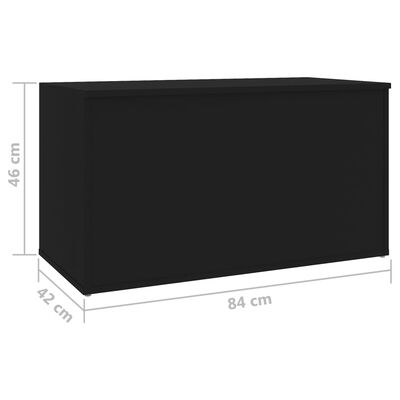 VidaXL Úložná truhla černá 84 x 42 x 46 cm kompozitní dřevo