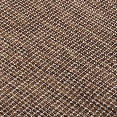vidaXL Venkovní hladce tkaný koberec 80x150 cm hnědá