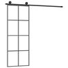 vidaXL Posuvn&eacute; dveře s kov&aacute;n&iacute;m 76x205 cm ESG sklo a hlin&iacute;k