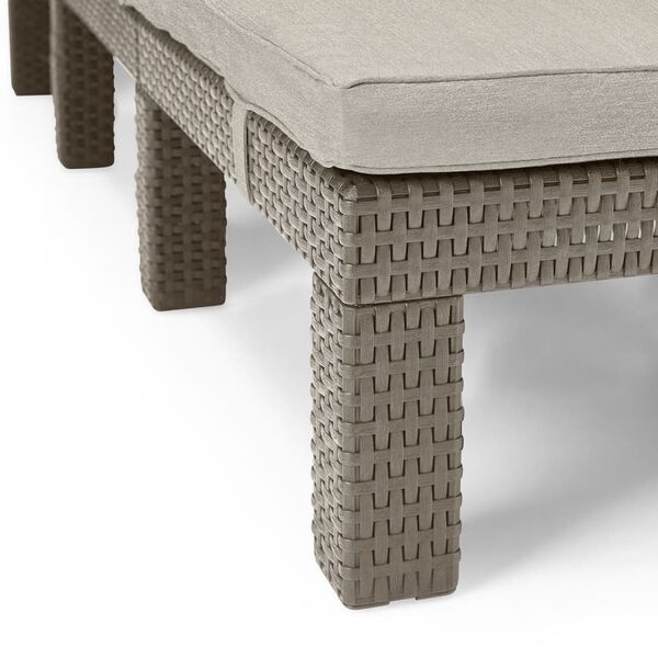 Keter Zahradní lehátko s poduškou Daytona cappuccino