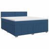 vidaXL Postel boxspring s matrac&iacute; s čelo Modr&aacute; 160 x 200 cm Textil