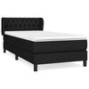 vidaXL Box spring postel s matrac&iacute; čern&aacute; 90x200 cm textil