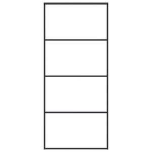 vidaXL Posuvn&eacute; dveře ml&eacute;čn&eacute; ESG sklo a hlin&iacute;k 90 x 205 cm čern&eacute;