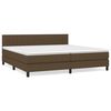 vidaXL Box spring postel s matrac&iacute; tmavě hněd&aacute; 200x200 cm textil