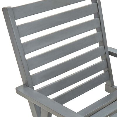 vidaXL Zahradní jídelní židle 8 ks šedé masivní akáciové dřevo