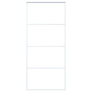 vidaXL Posuvn&eacute; dveře ESG sklo a hlin&iacute;k 90 x 205 cm b&iacute;l&eacute;