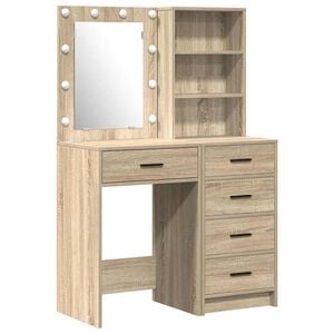 vidaXL Kosmetick&yacute; stůl 2 pcs Hněd&aacute; 50 x 41 x 135 cm Kompozitn&iacute; dřevo