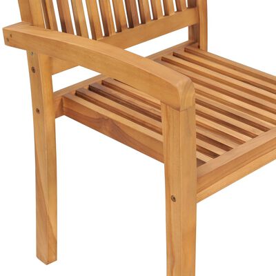 vidaXL Stohovatelné zahradní jídelní židle 2 ks masivní teakové dřevo