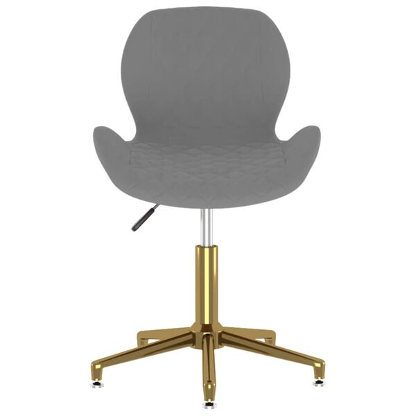 vidaXL Otočn&aacute; kancel&aacute;řsk&aacute; židle tmavě &scaron;ed&aacute; samet