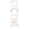 vidaXL Stojan na rostliny bílý 104,5x25x77,5 cm masivní borové dřevo