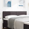 vidaXL LED hlavov&aacute; deska s LED p&aacute;sky s čelo Tmavě hněd&aacute; 160 cm textil