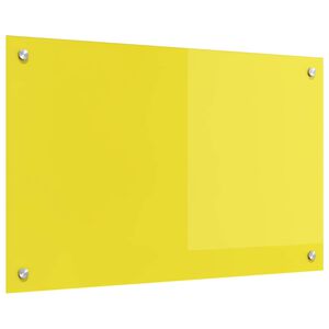vidaXL Kuchyňsk&yacute; obklad Žlut&aacute; 80 x 50 cm tvrzen&eacute; sklo